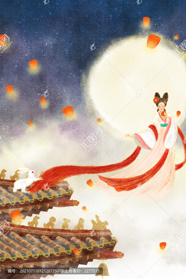 中國(guó)風(fēng)中秋節(jié)節(jié)日插畫(huà)