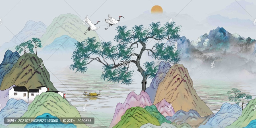 國潮山水畫