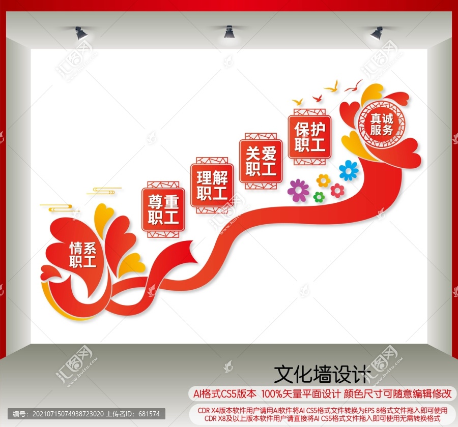 職工之家樓梯文化墻