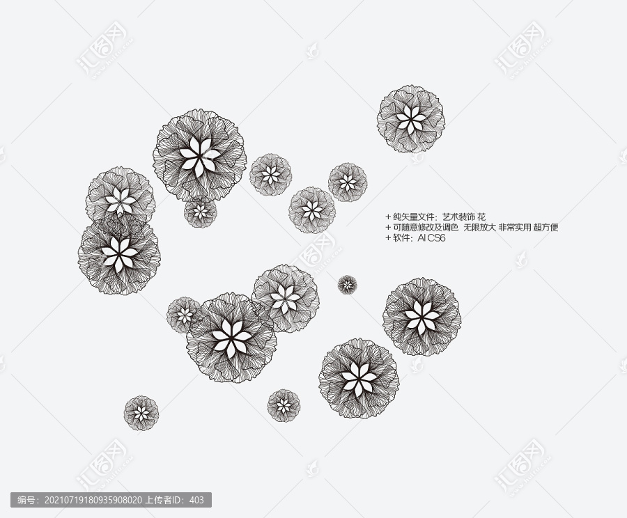 圓形線條裝飾畫