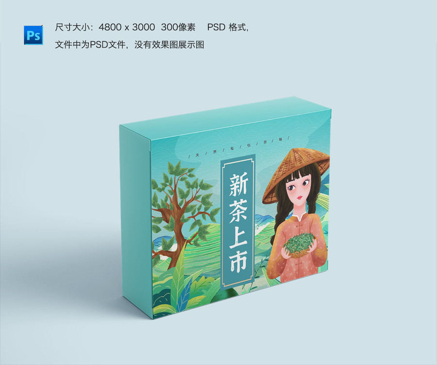 新茶農(nóng)家女孩插畫