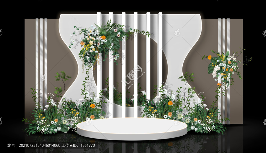 白綠婚禮效果圖