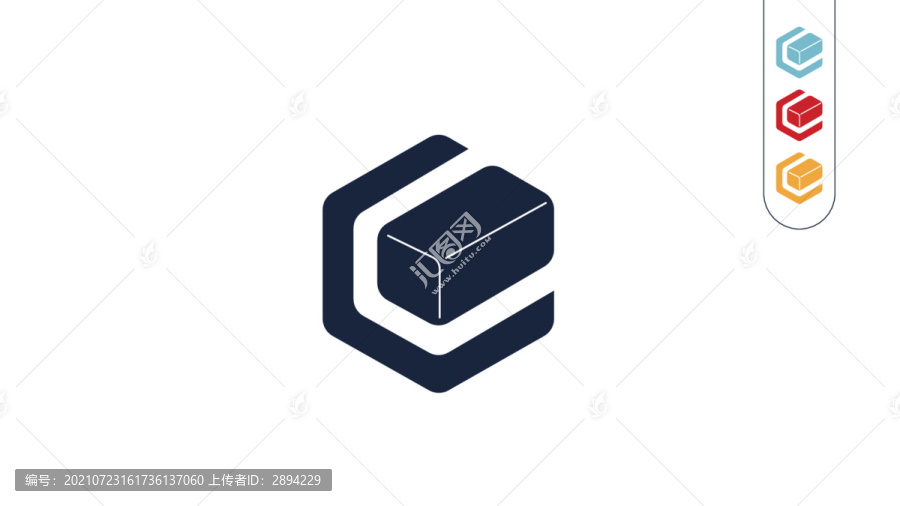 餐飲零食建筑六邊圖形logo