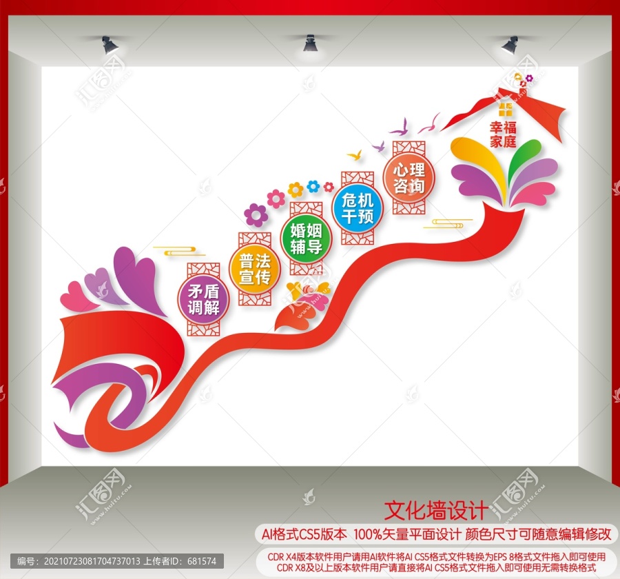 幸?；橐黾彝ンA站樓梯間文化墻