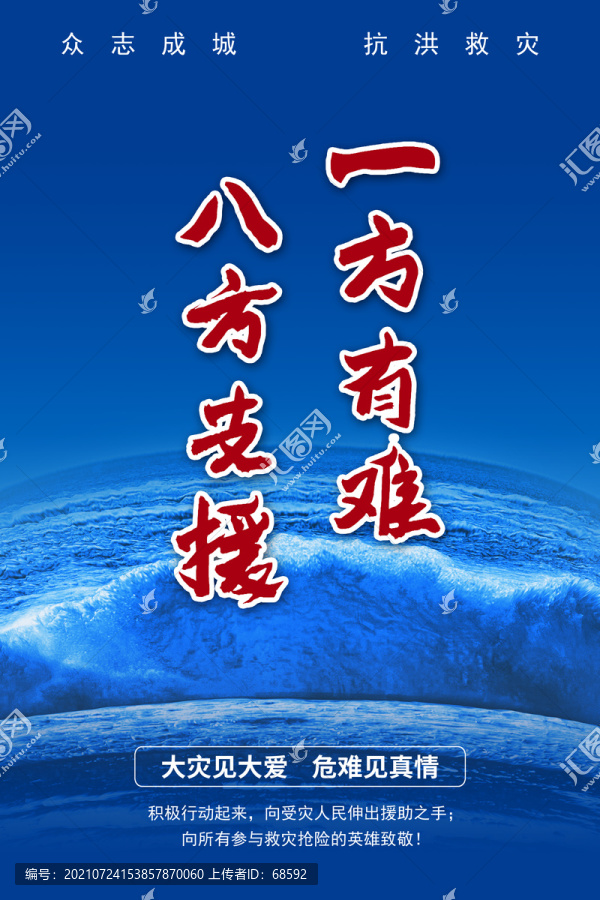 抗洪救災海報
