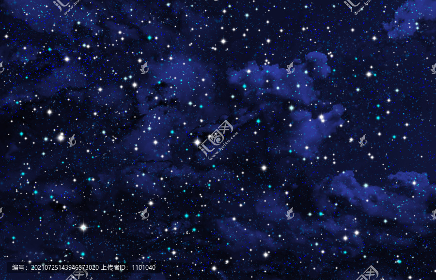 深藍星空圖