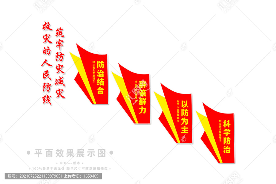 防災(zāi)減災(zāi)標(biāo)語樓梯文化墻