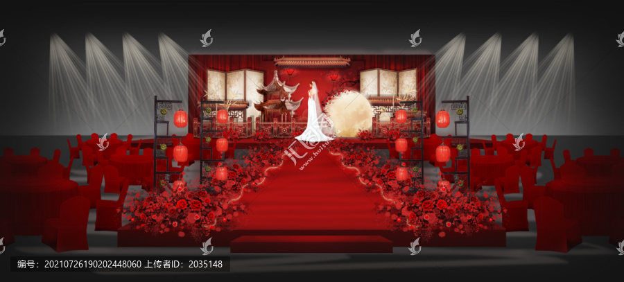 紅色新中式典雅婚禮