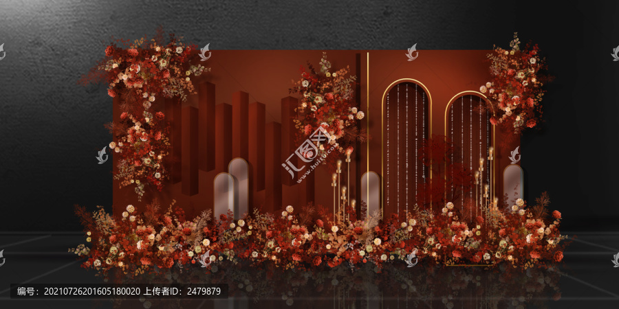 紅色婚禮效果圖