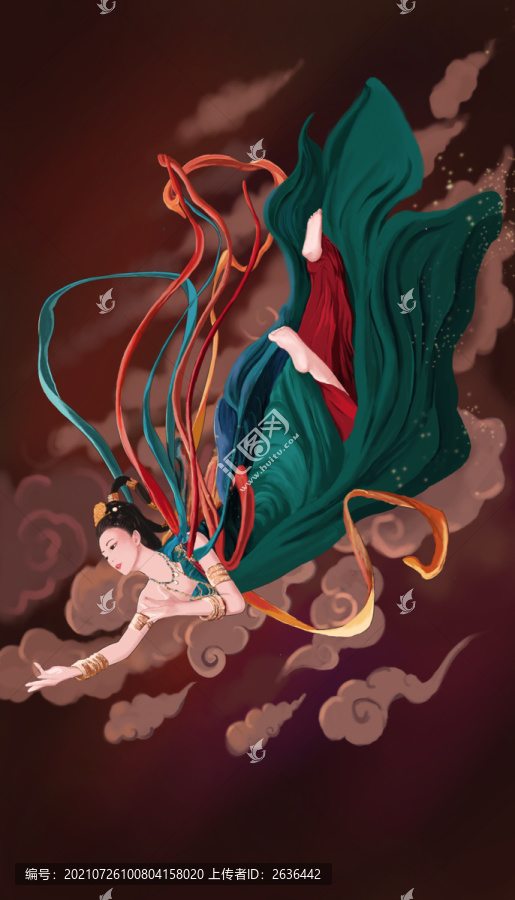 仙女壁畫