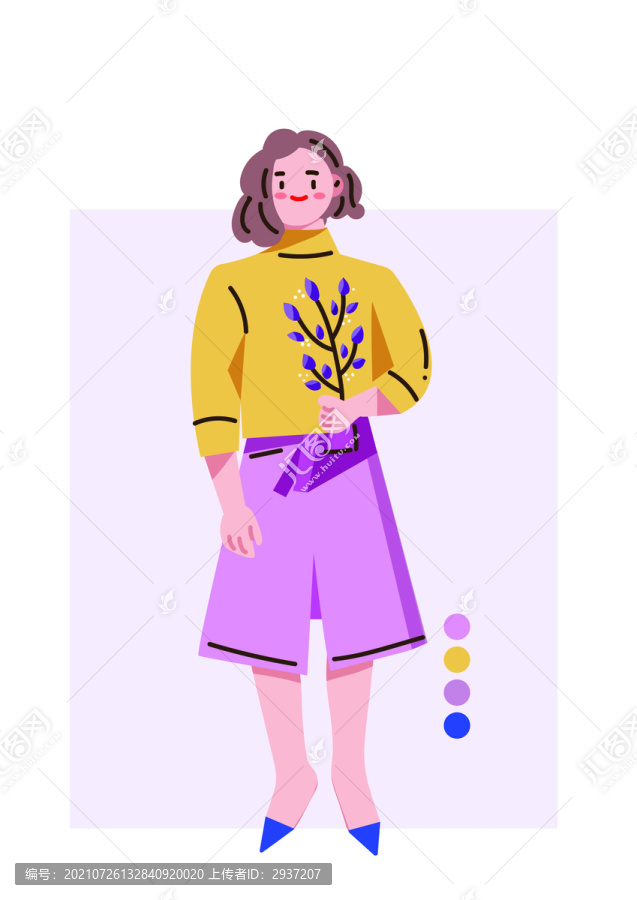 扁平插畫人物
