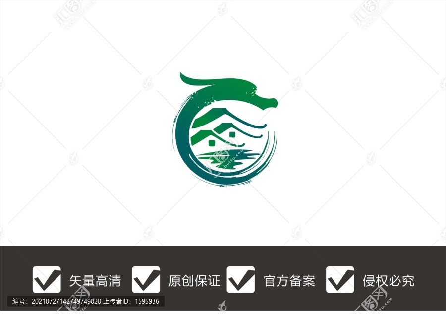 龍山莊logo