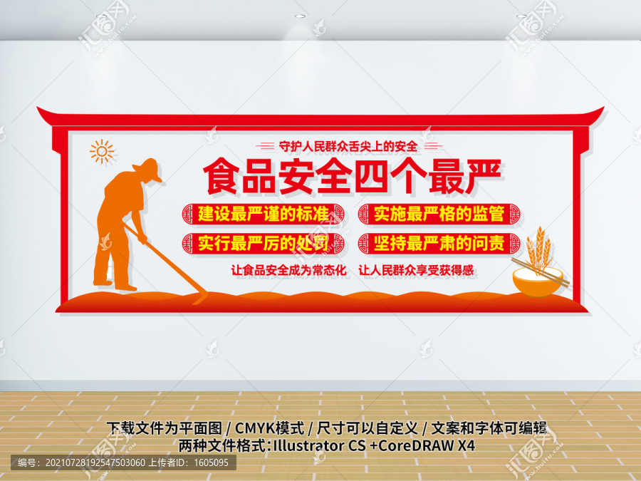 食品安全四個(gè)最嚴(yán)文化墻