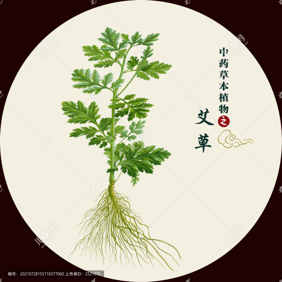 手繪艾草