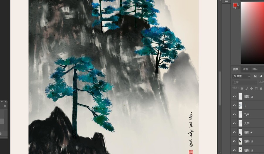 新中式古典水墨山水装饰画