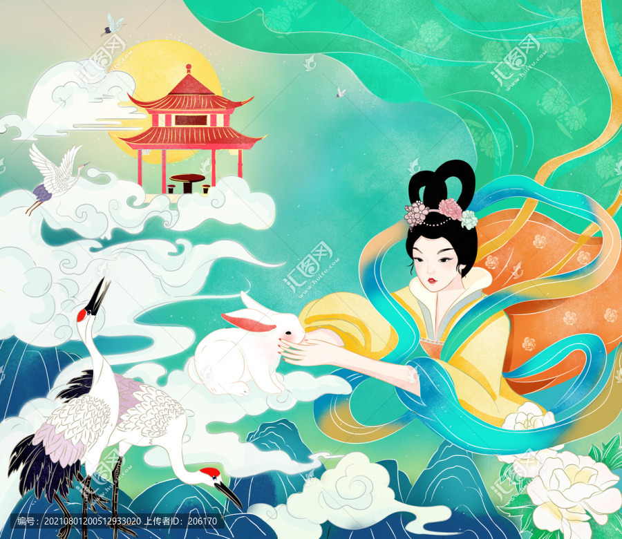 月餅包裝插圖