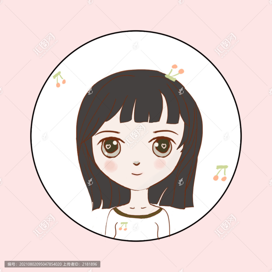 小清新短發(fā)女孩頭像