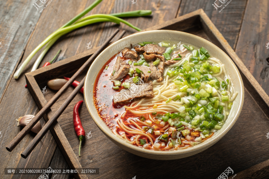 中国传统美食兰州牛肉拉面