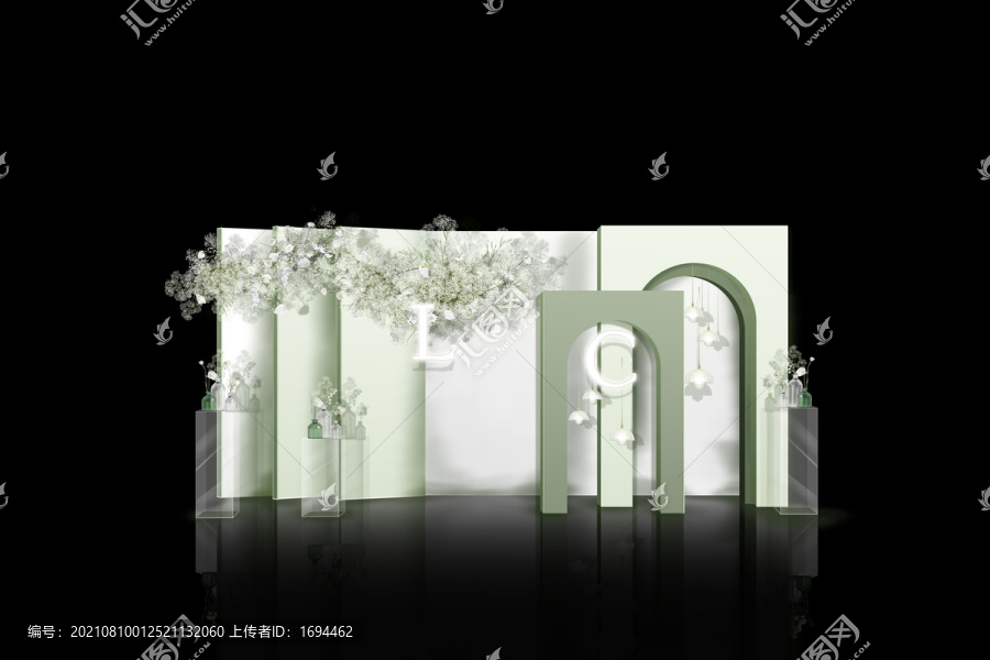 牛油果綠小清新婚禮效果圖