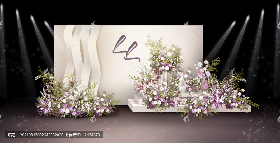 香檳白色婚禮迎賓區(qū)