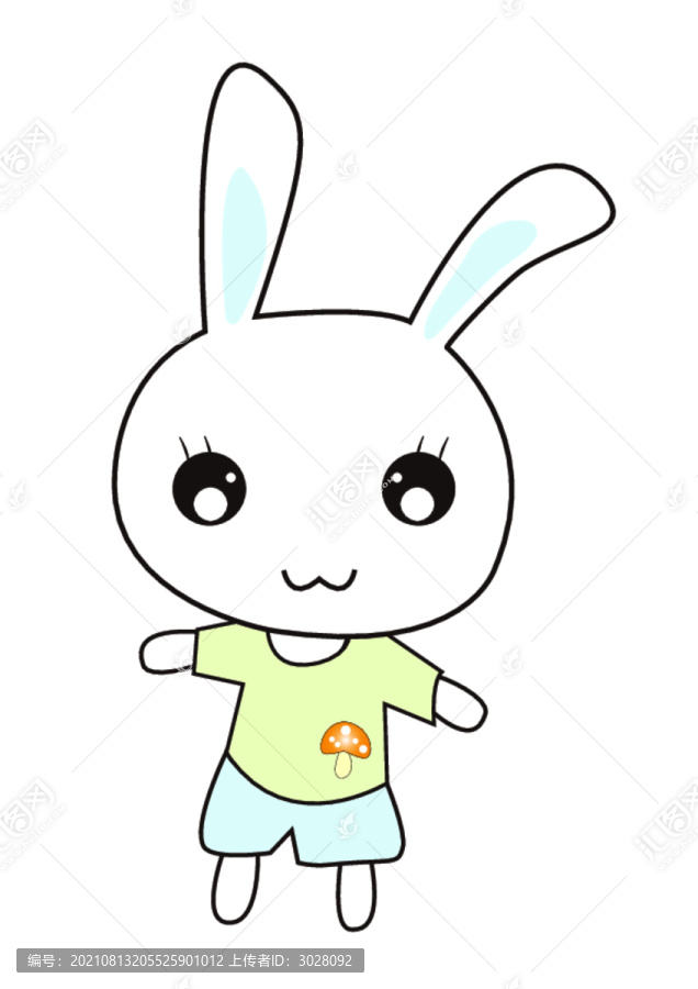矢量卡通小兔子