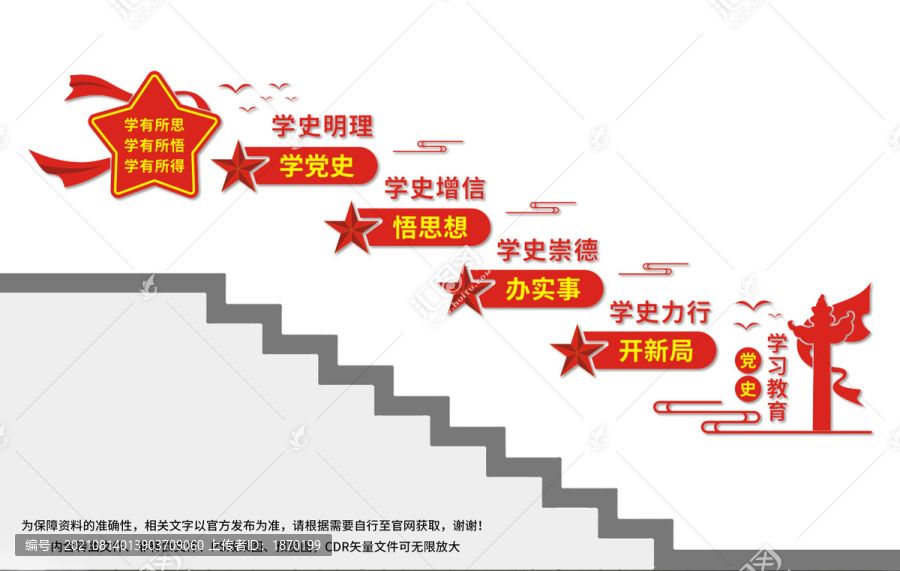 黨史學(xué)習(xí)教育樓梯文化墻
