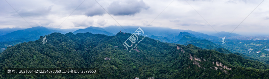 都江堰青城山全景图