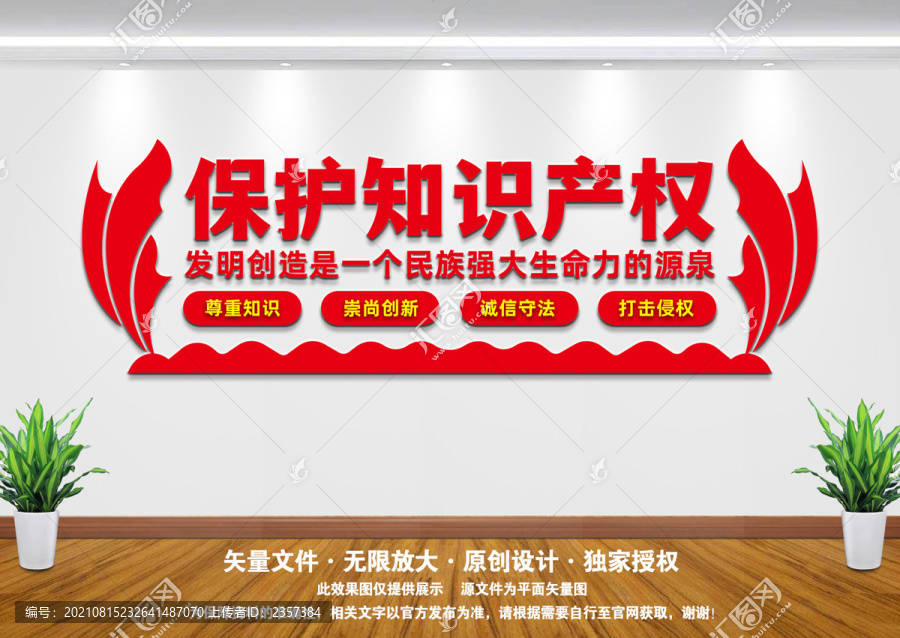 保護(hù)知識(shí)產(chǎn)權(quán)文化墻