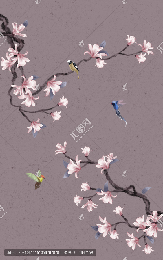 玉蘭花鳥畫
