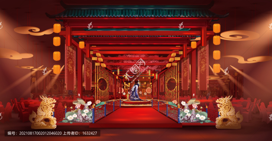中式唐朝婚禮效果圖