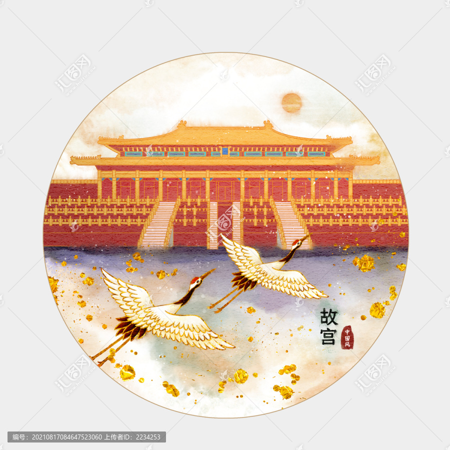 國(guó)潮故宮插畫