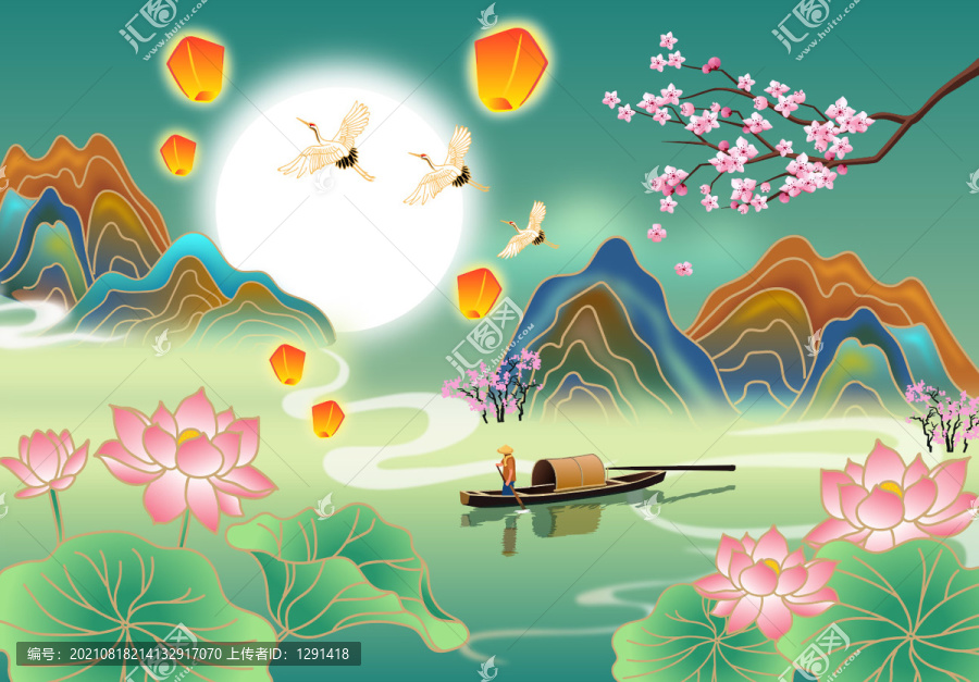 唯美國潮山水