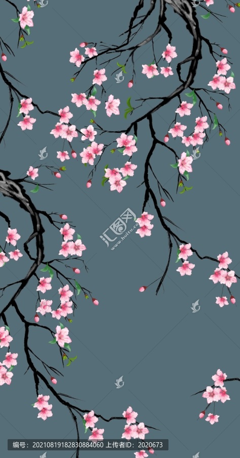 花鳥墻紙掛畫