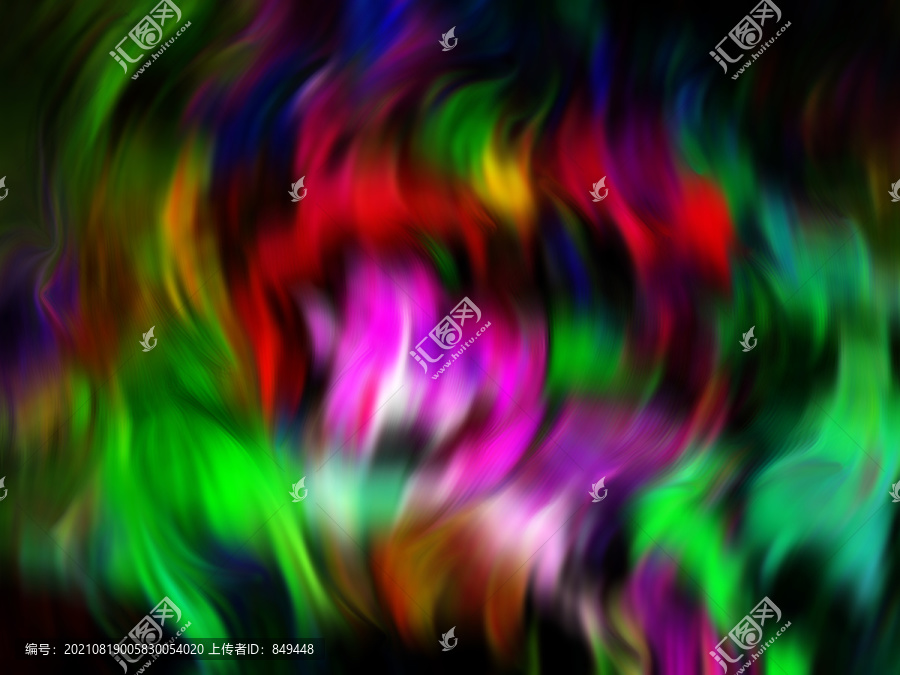 彩色創(chuàng)意波紋動(dòng)感無(wú)框畫(huà)裝飾畫(huà)素