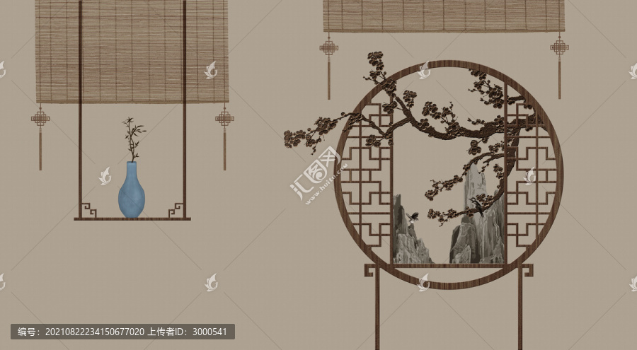 中式意境背景墻