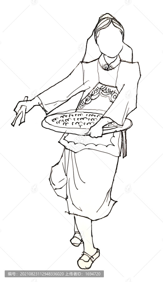 農(nóng)家女黑白稿
