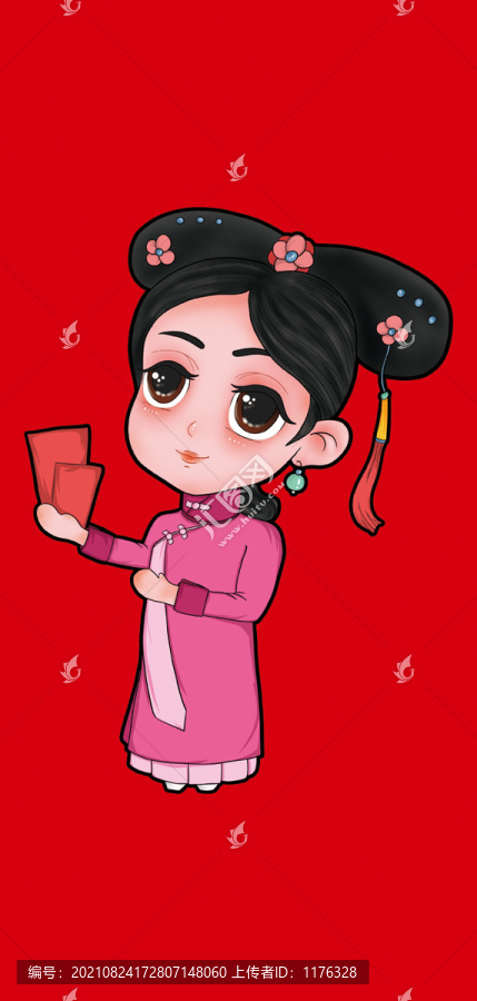 Q版格格人物插畫(huà)