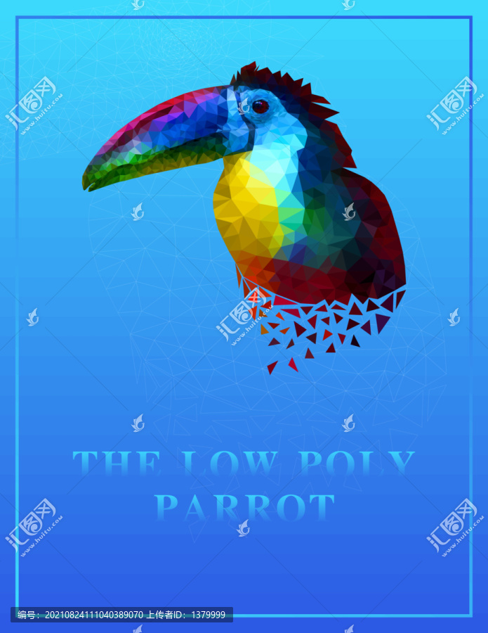 矢量鸚鵡Lowpoly