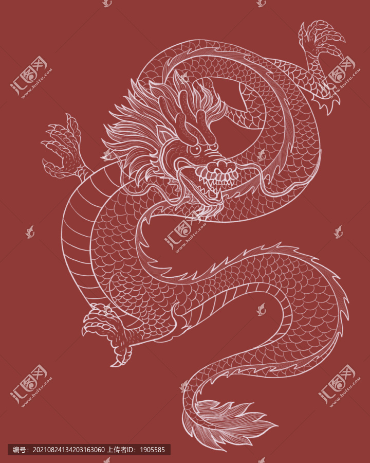 龍線稿