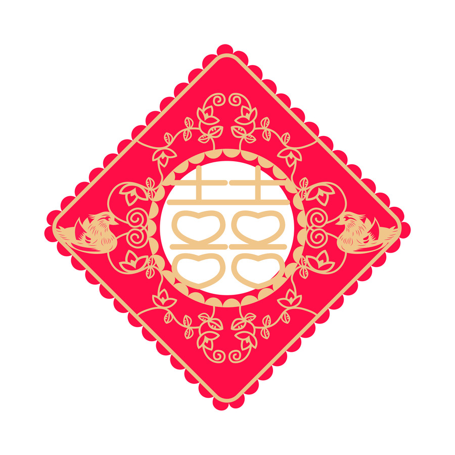 囍喜字剪紙窗花婚慶婚禮結婚