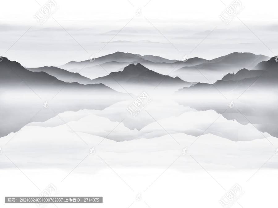 山水大理石背景墻