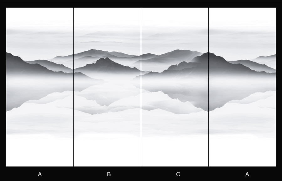 山水大理石背景墻