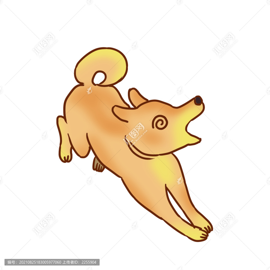 狂犬病手繪卡通元素