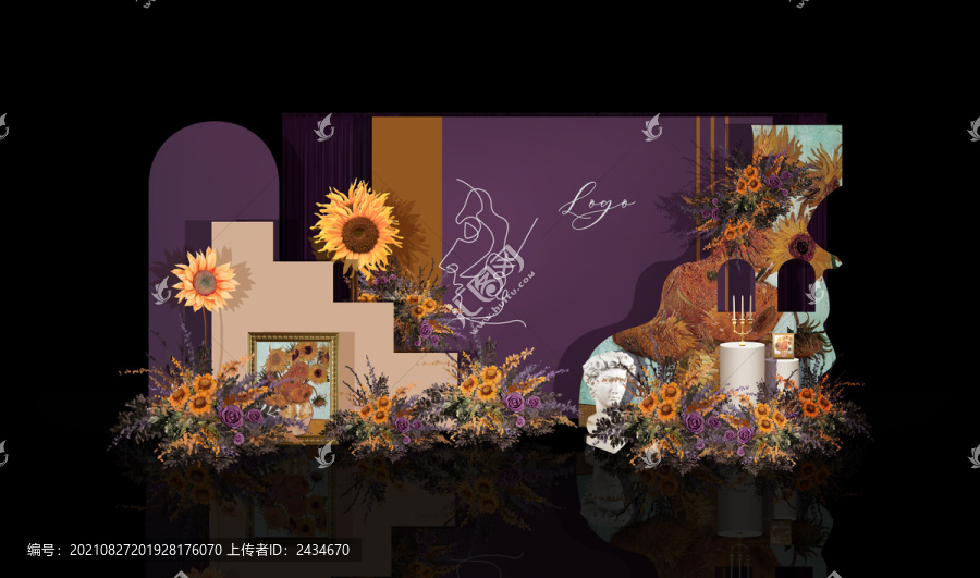 紫色婚禮迎賓區(qū)