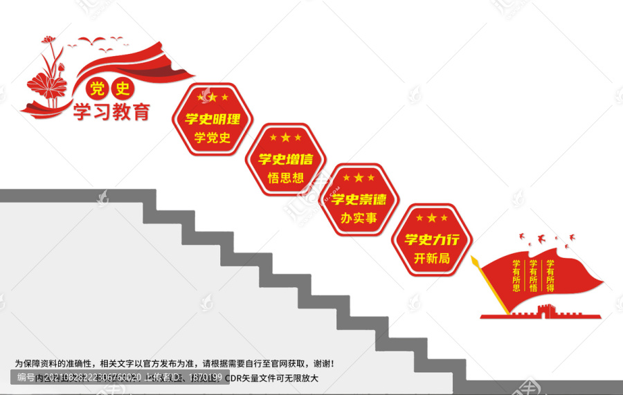 黨史學(xué)習(xí)教育樓梯文化墻