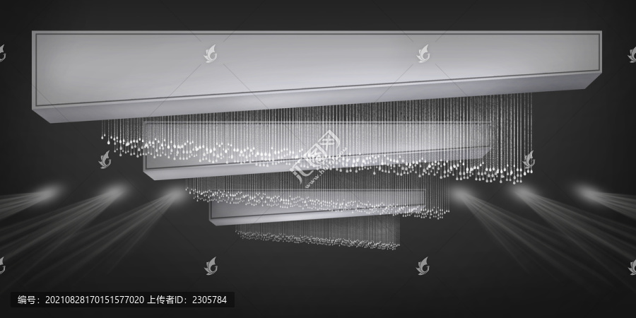韩式水晶婚礼吊顶手绘素材