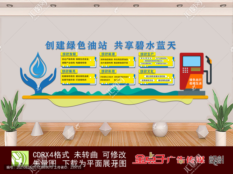 綠色加油站文化墻