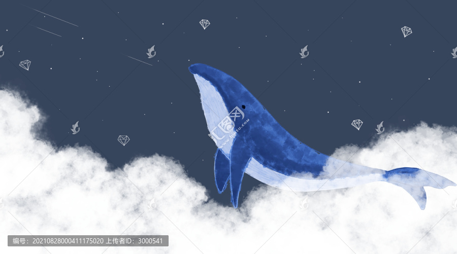 手繪鯨魚