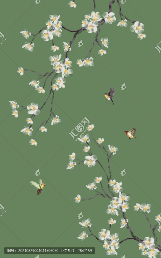 中式梅花花鳥(niǎo)畫(huà)