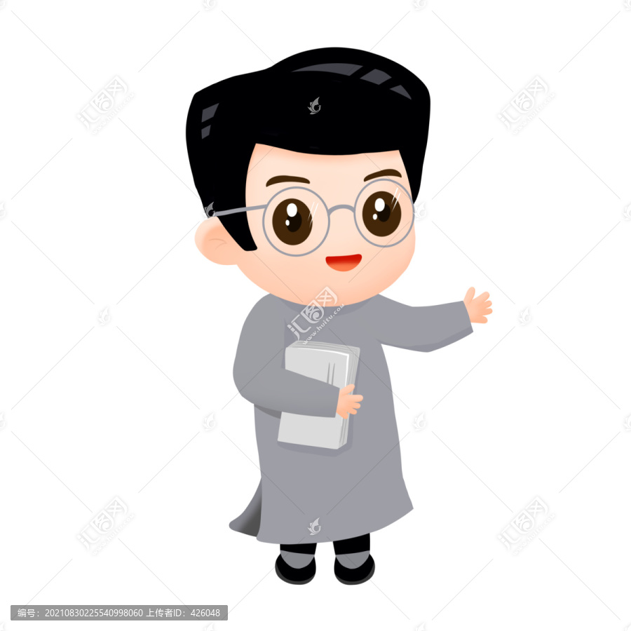卡通語文教師講課